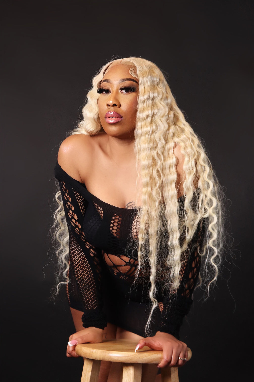 Hawaiian loosedeepwave 38”inch frontal wig